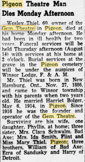 Gem Theatre - Aug 15 1947